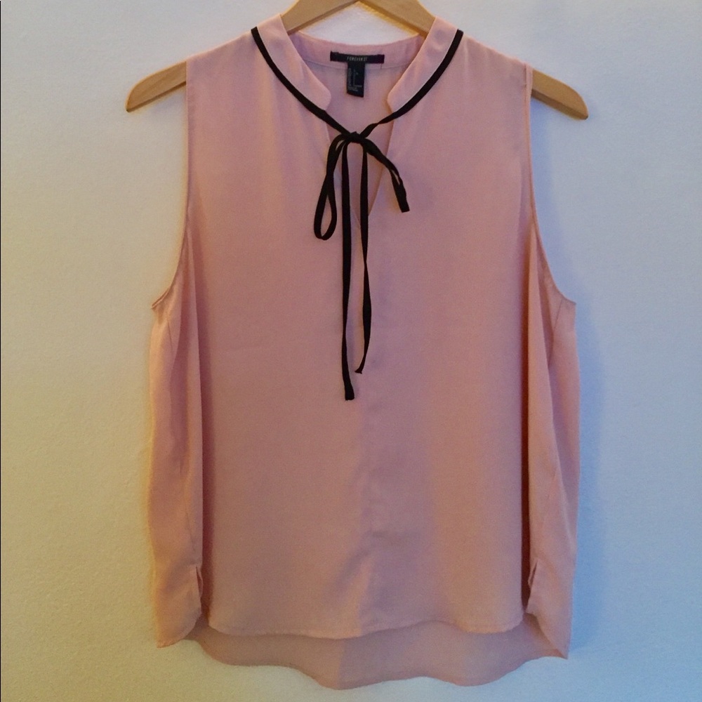 Pink Chiffon Blouse - Tank